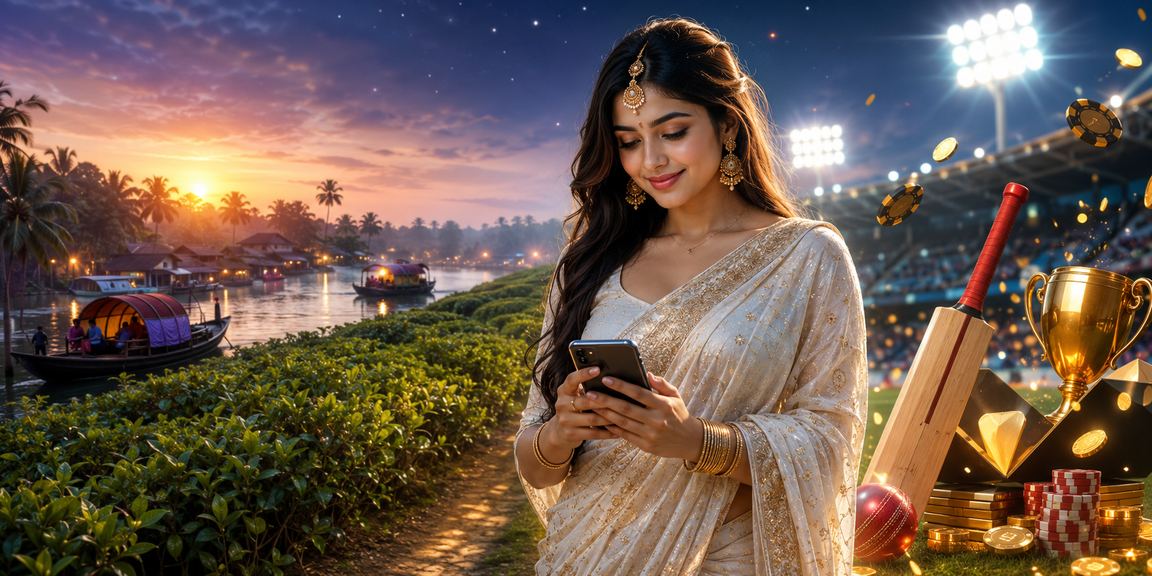 বরিশালে শাড়ি পরিহিতা একজন ক্রিকেট বেটিং উপভোগ করছেন